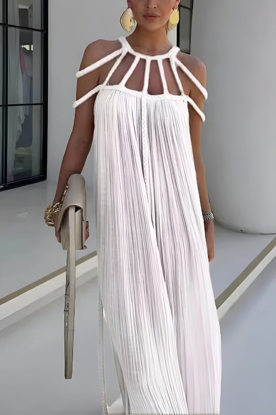 Sandra | Rope Off-shoulder Dress