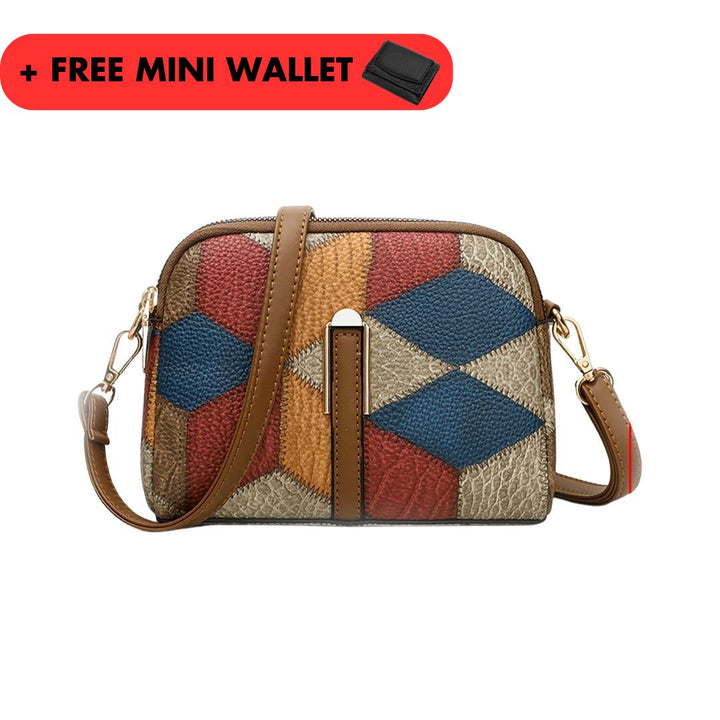 Theodora | Leather Shoulder Bag + FREE Mini Wallet