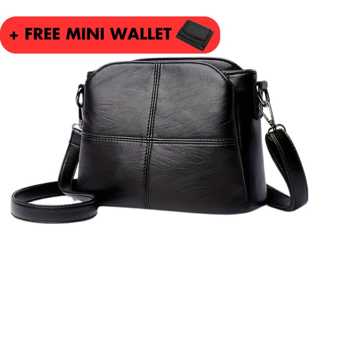 Ondine | Leather Shoulder Bag + FREE Mini Wallet