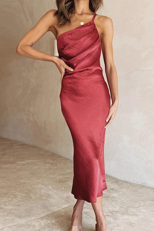 Nina | One-Shoulder Midi Dress