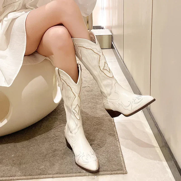 NINA | Mid-Calf Cowboy Boots