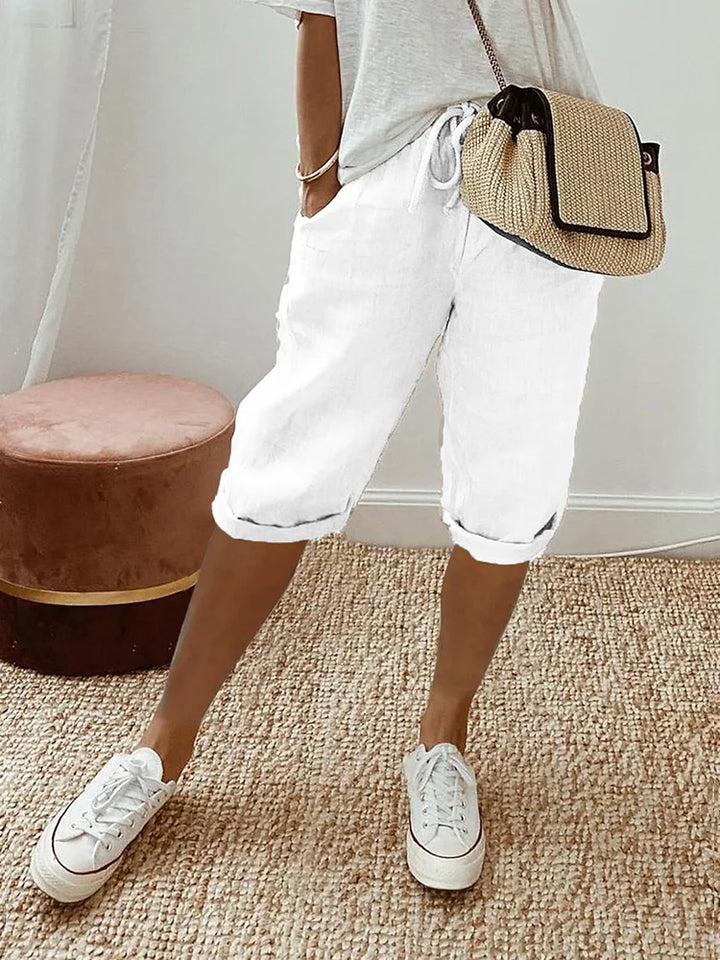 Feliz -  Drawstring Cotton Trousers