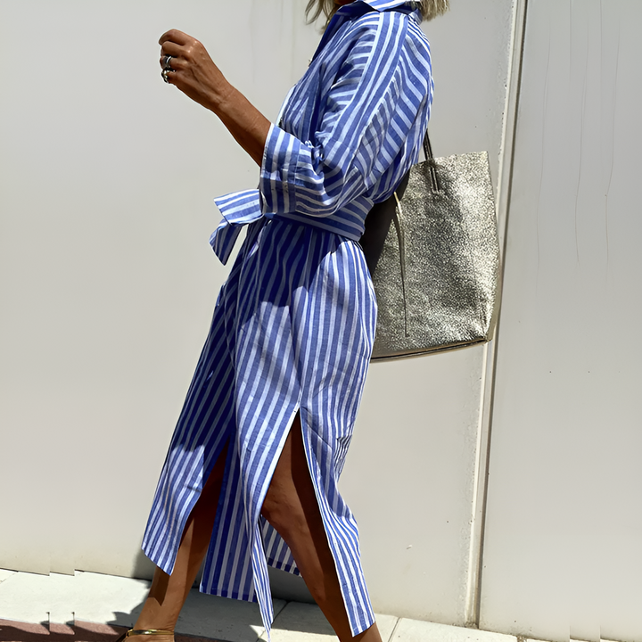 Jennifer | Striped Shirt Dress