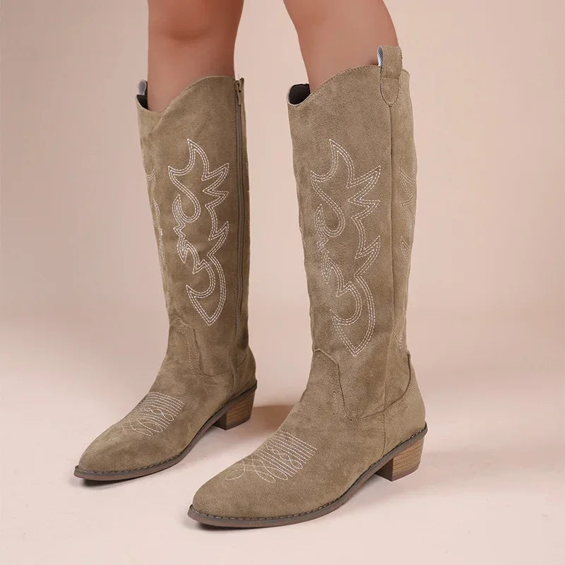 IVY | Embroidered Western Cowboy Boots