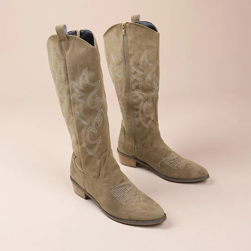 IVY | Embroidered Western Cowboy Boots