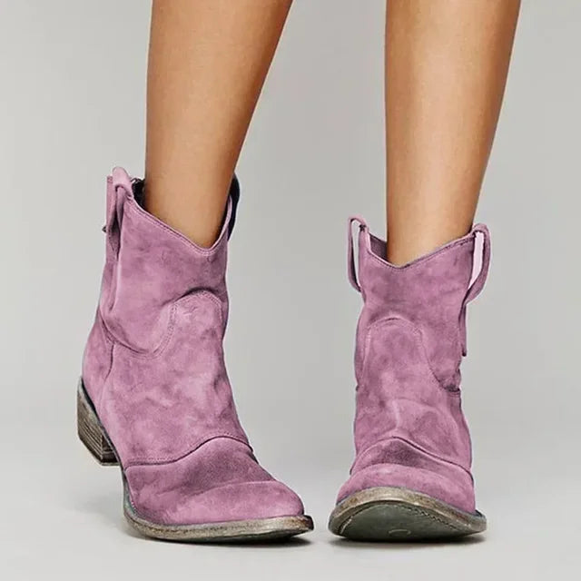 JANE | Vintage Cowboy Ankle Boots for Women