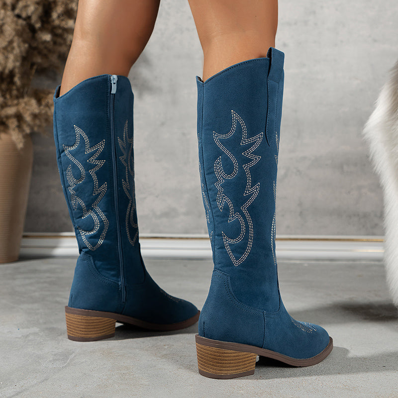 IVY | Embroidered Western Cowboy Boots