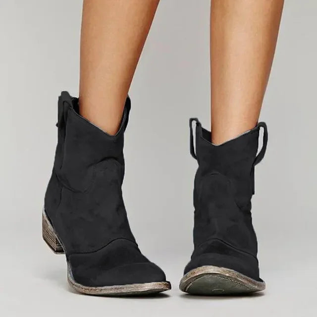 JANE | Vintage Cowboy Ankle Boots for Women