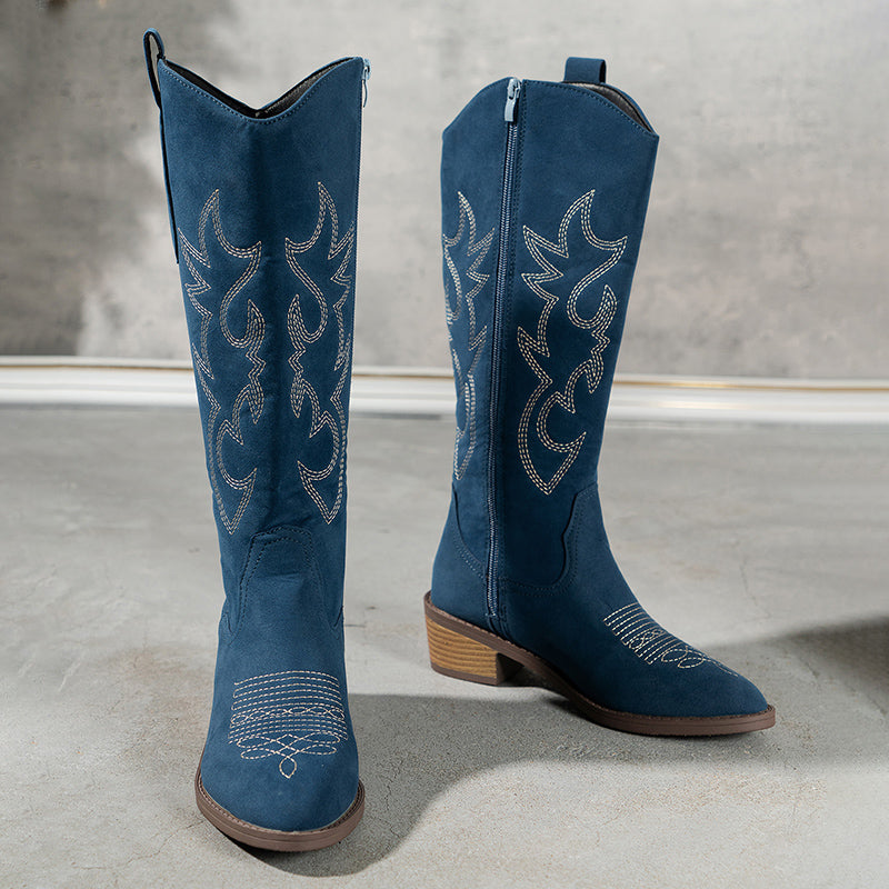 IVY | Embroidered Western Cowboy Boots