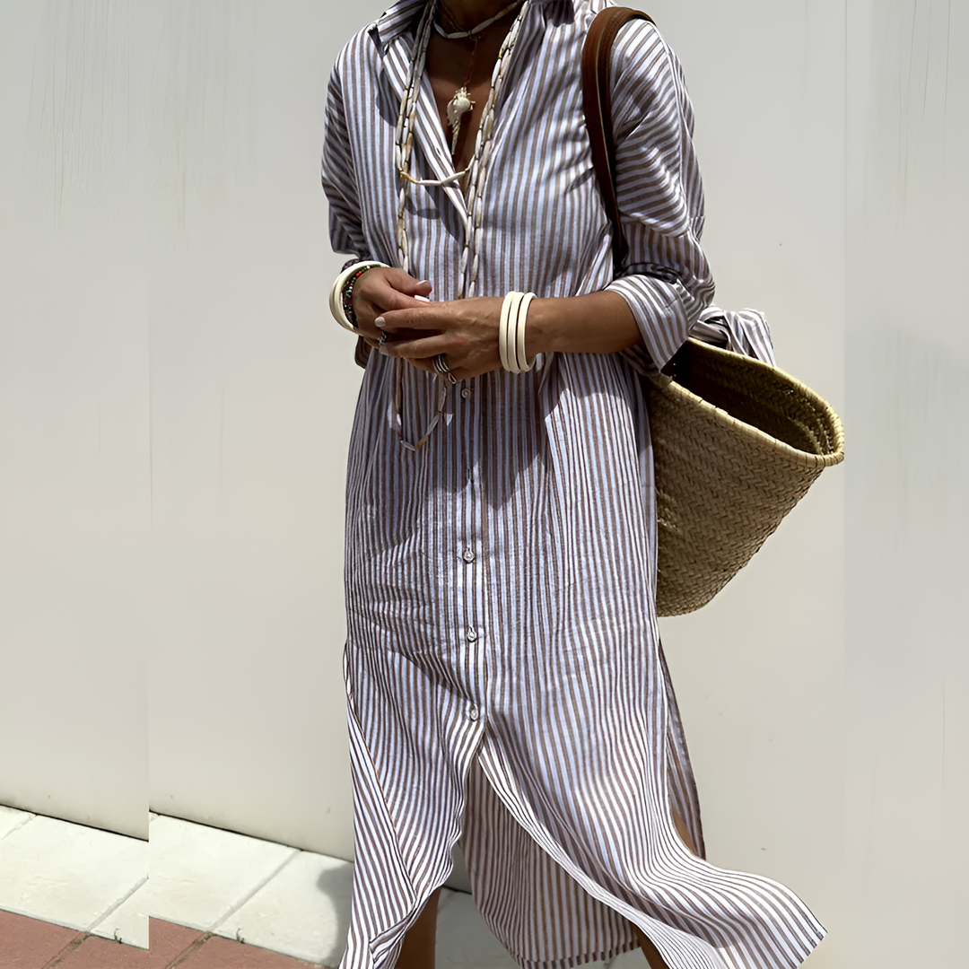 Jennifer | Striped Shirt Dress