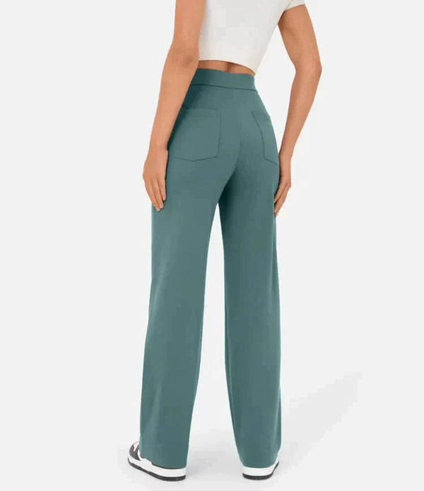 Indira - High Waisted Elastic Pants