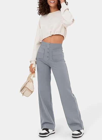 Indira - High Waisted Elastic Pants